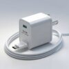 Visutra 22.5W Fast Charger with USB-C Cable, Quick Charge 3.0 Power Adapter Compatible with Redmi Note Series, Poco, Mi, Any Type C Devices - with Power Delivery (White) - Image 4