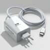Visutra 67W Fast Charger USB-C Charging Adapter - Quick Charge 4.0 Power Delivery PD Charger with Cable for Redmi Note, Poco, Mi Phone Series (White) - Image 4