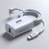 Visutra 67W Fast Charger USB-C Charging Adapter - Quick Charge 4.0 Power Delivery PD Charger with Cable for Redmi Note, Poco, Mi Phone Series (White) - Image 5