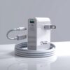 Visutra 67W Fast Charger USB-C Charging Adapter - Quick Charge 4.0 Power Delivery PD Charger with Cable for Redmi Note, Poco, Mi Phone Series (White) - Image 2